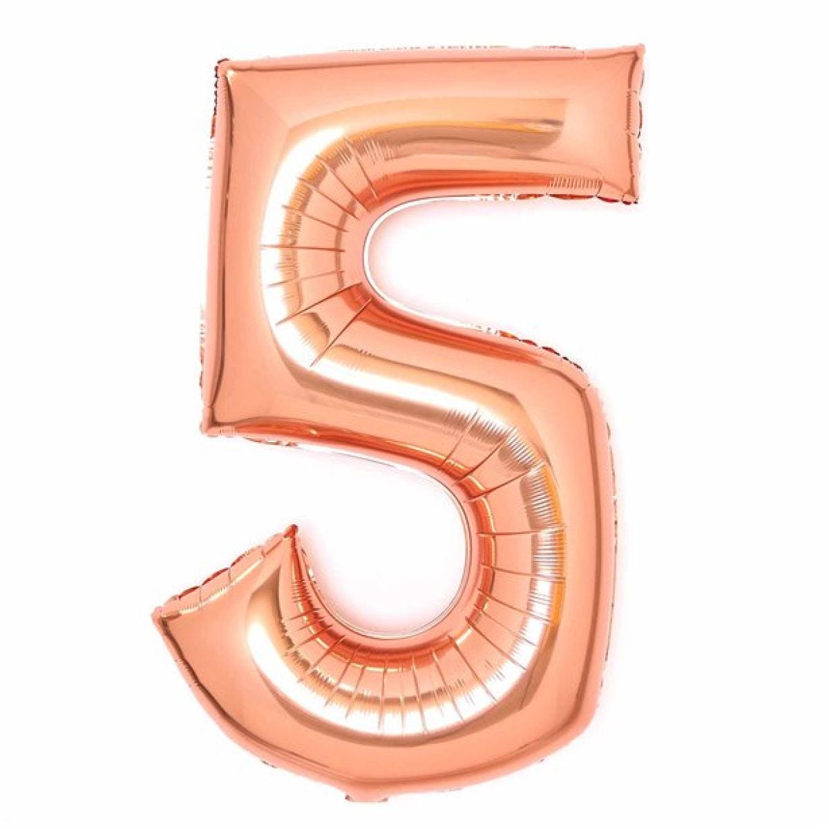 Number 5 Rose Copper Foil Balloon - 34"