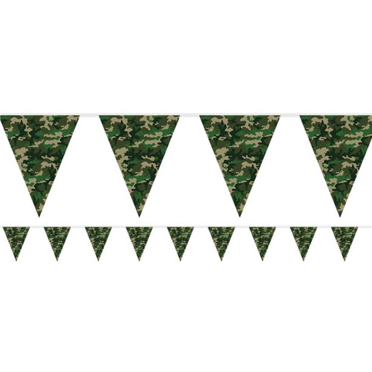 Camouflage Print Plastic Bunting - 3.7m