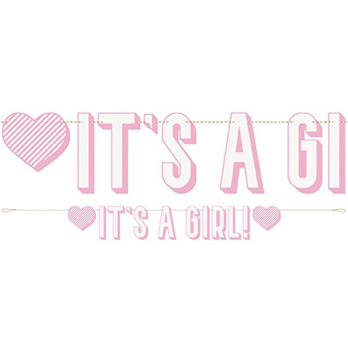 It&apos;s A Girl Paper Banner - 1.8m