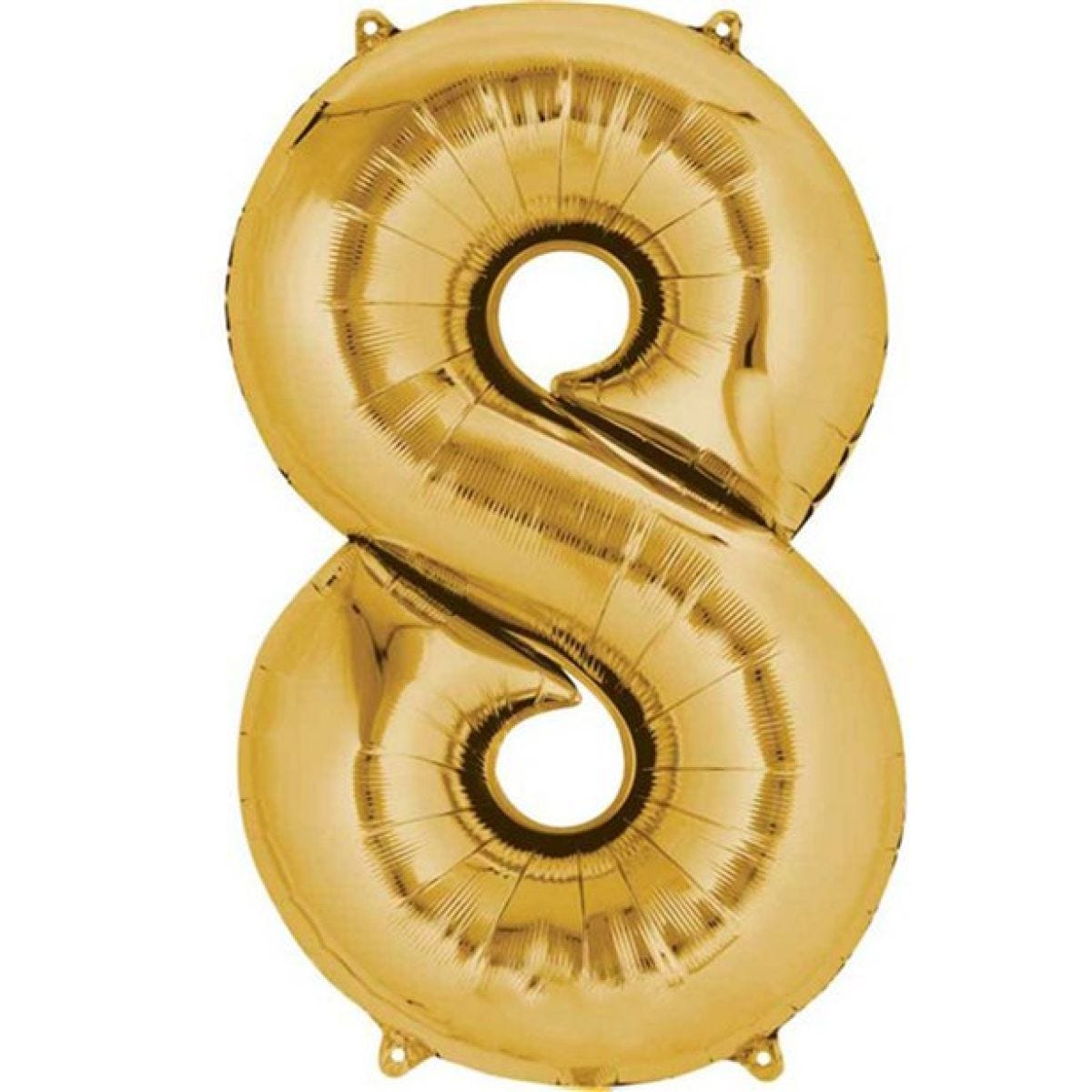 Gold Number 8 Balloon - 16" Foil