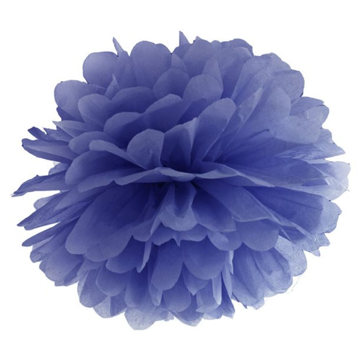 Navy Blue Pom Pom Decoration - 25cm