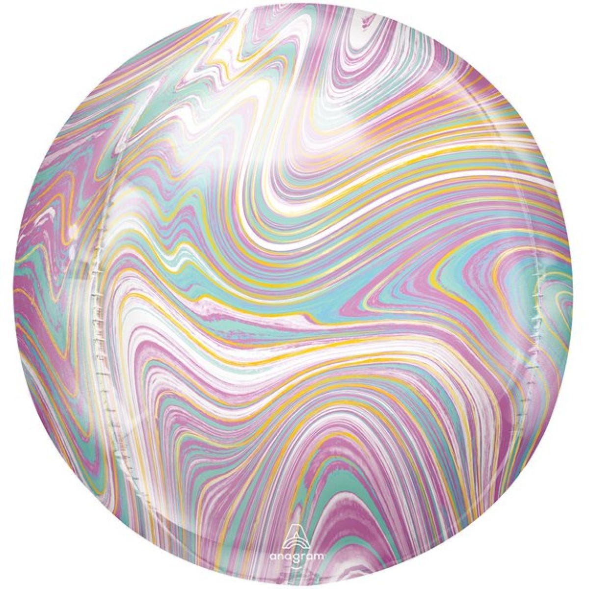 Pastel Marblez Orbz Balloon - 16" Foil