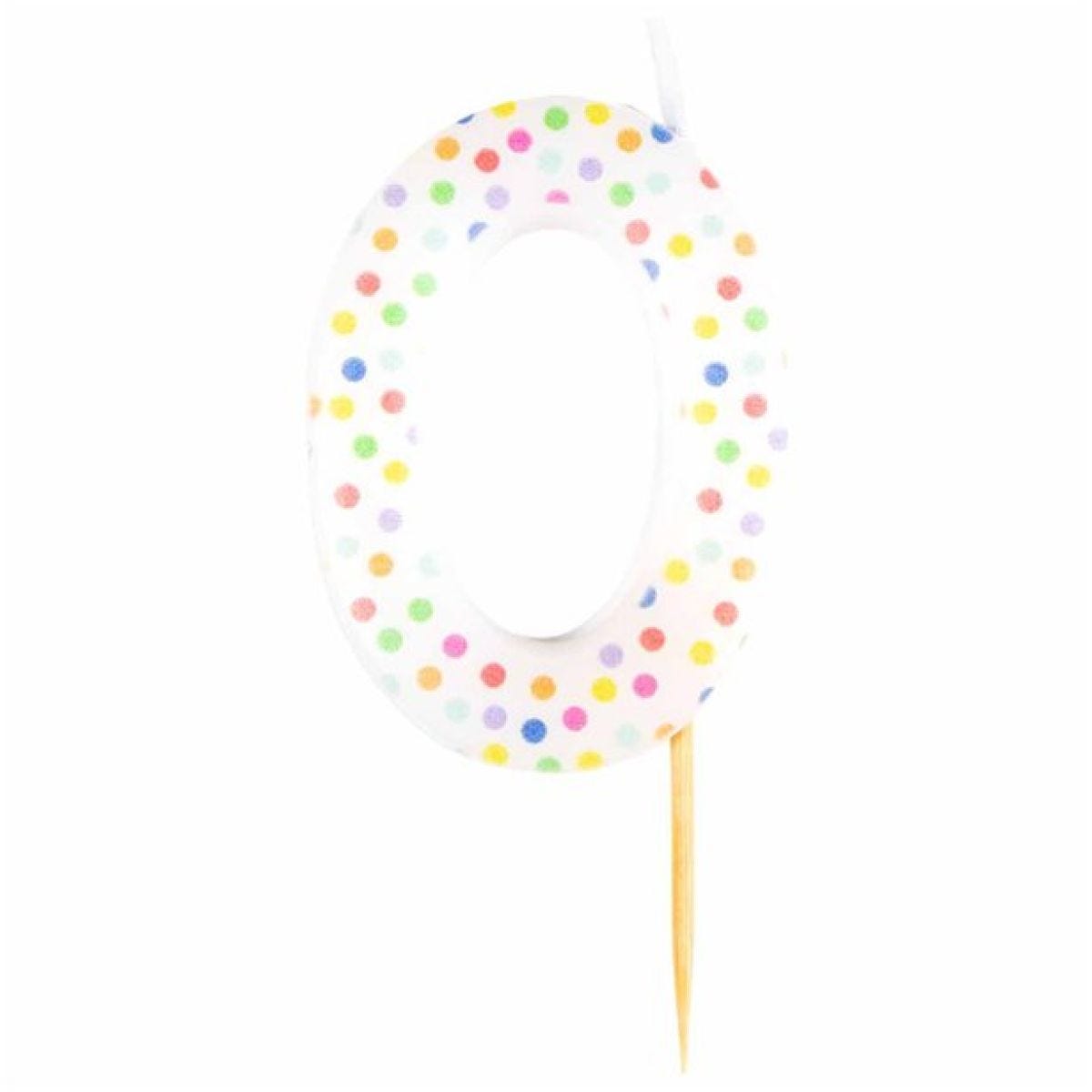 Number 0 Dots Candle