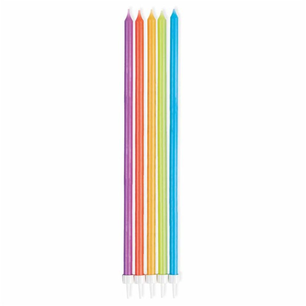 Colourful Assorted Tall Candles  - 16cm