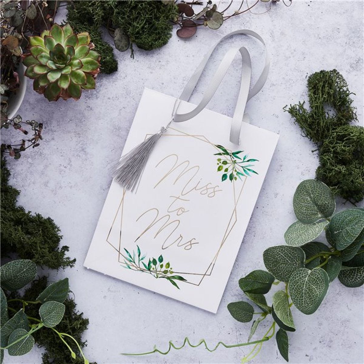 Botanical Hen Miss To Mrs Paper Party Bags