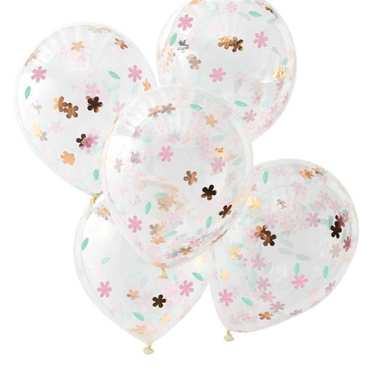 Floral Confetti Latex Balloons - 12"