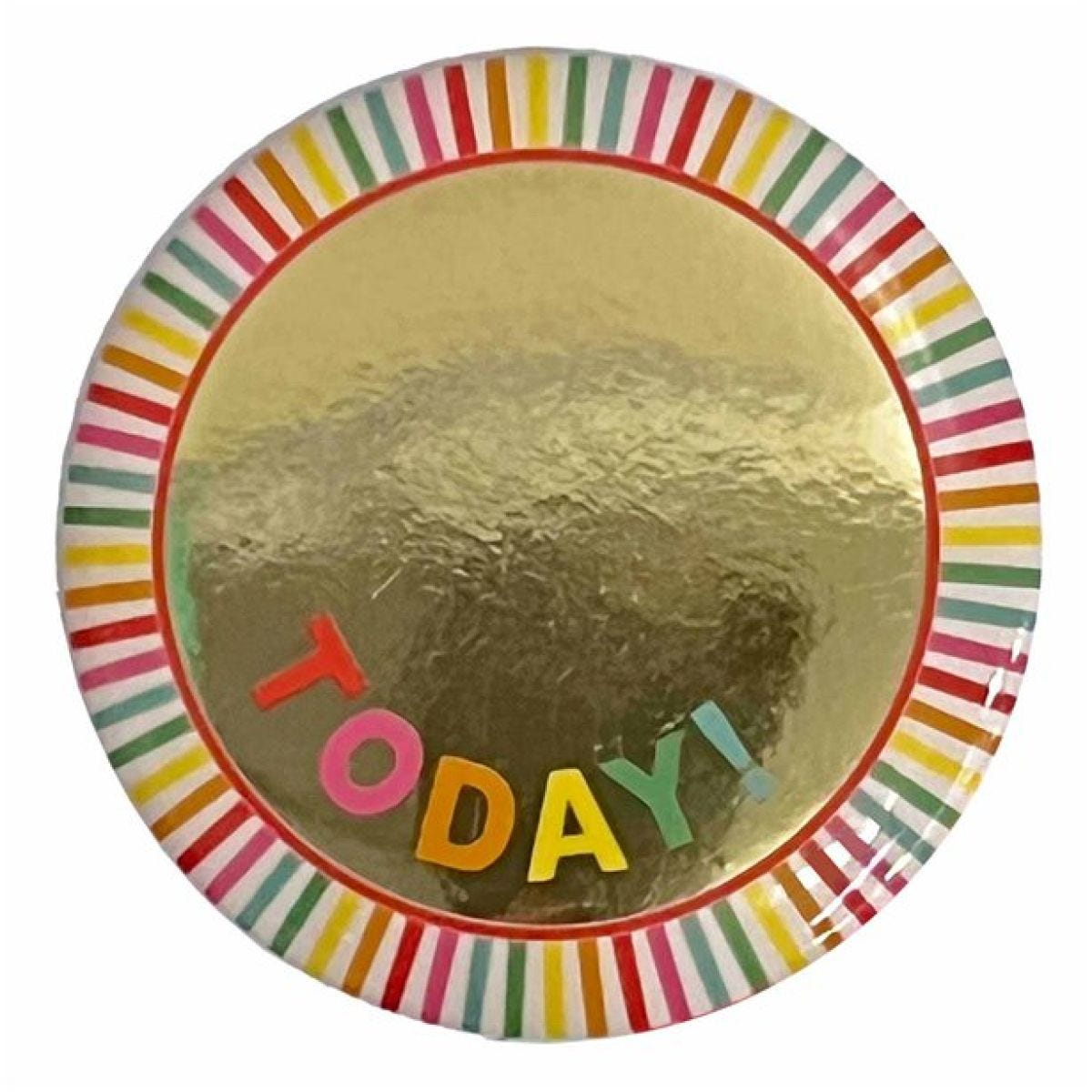 Add an Age Gold Birthday Badge - 6cm