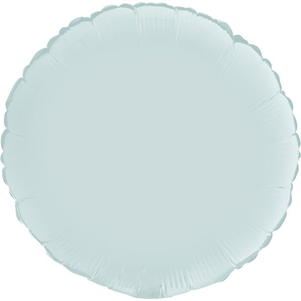 Satin Pastel Blue Round Foil Balloon - 18"