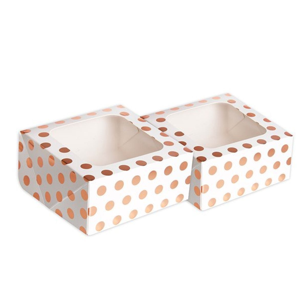 Rose Gold Square Treat Boxes - 16cm (2pk)