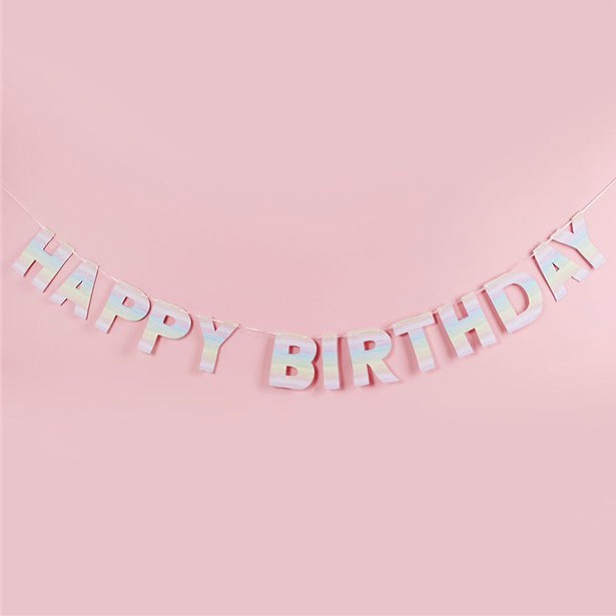 Eco Pastel Rainbow Happy Birthday Banner - 2m