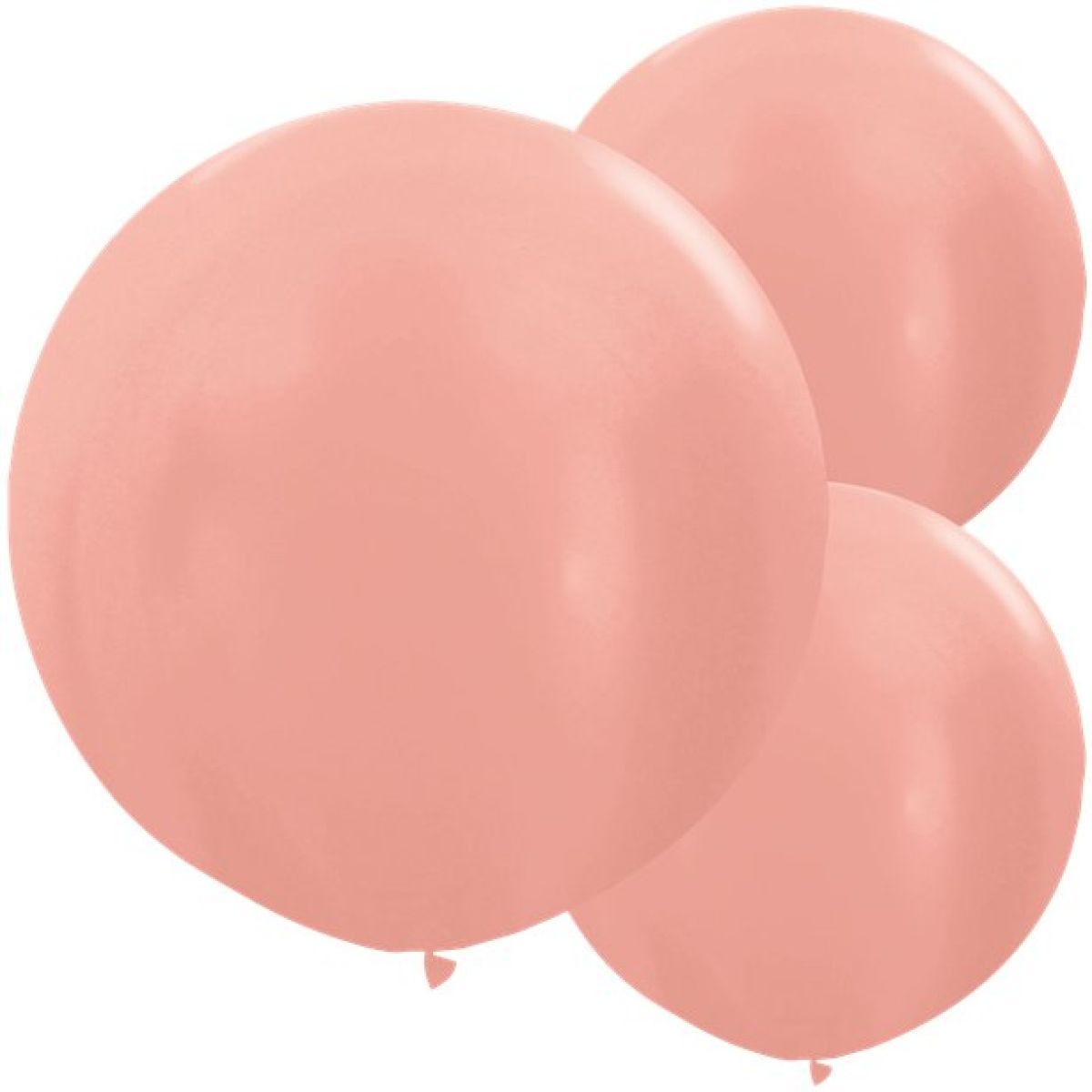 Metallic Rose Gold Balloons - 24" Latex