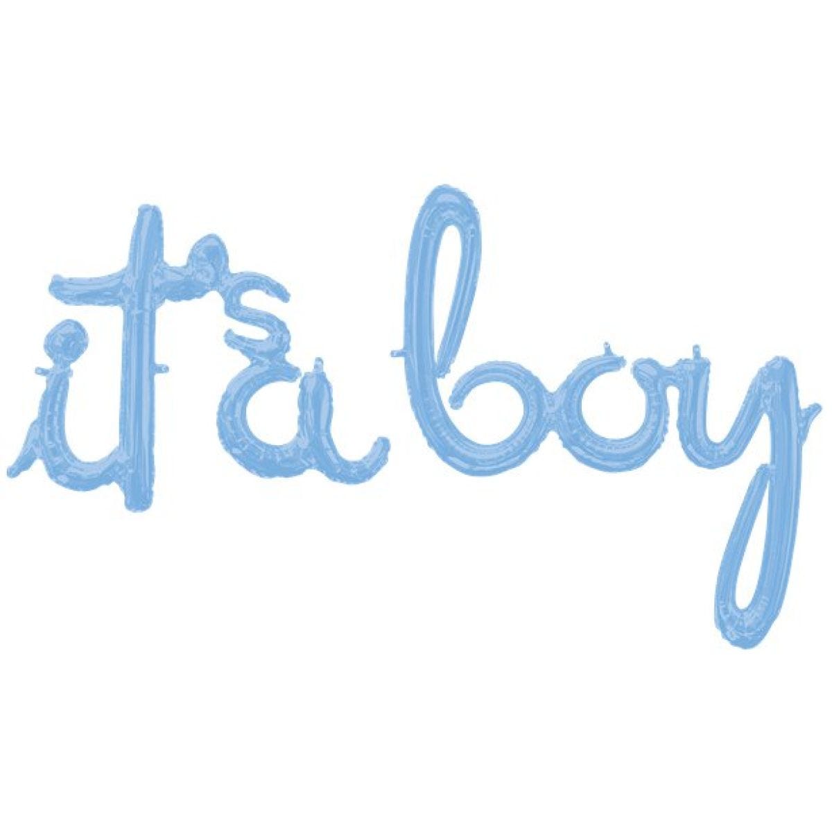 Baby Blue It&apos;s A Boy Phrase Balloon - 56" Foil