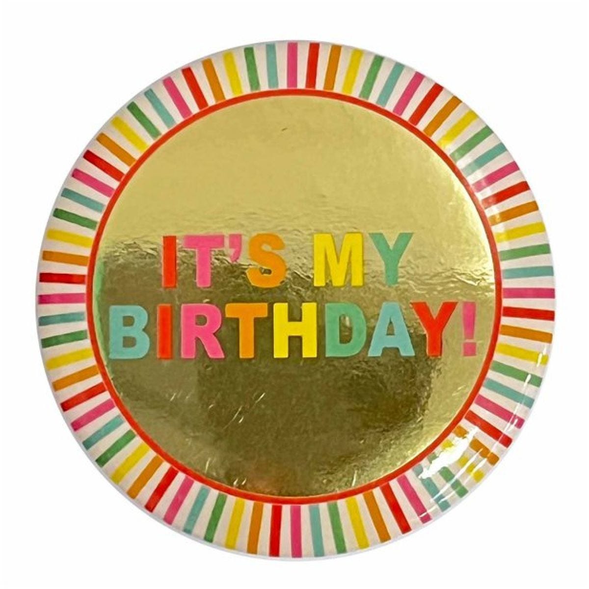 It&apos;s My Birthday Gold Badge - 6cm