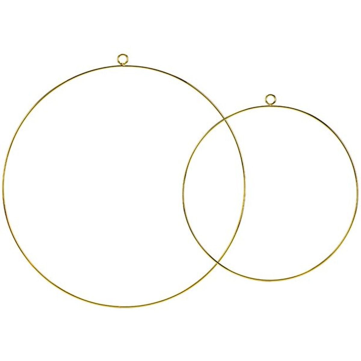 Hoops - Gold Metal Hanging Decorations (2pk)