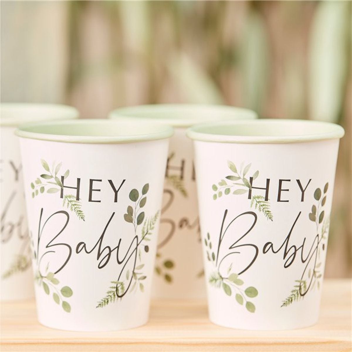 Botanical Baby Paper Party Cups