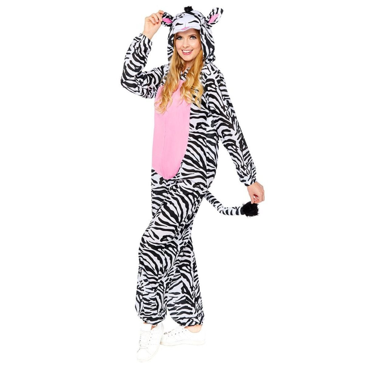 Zebra Adult Onesie - Adult Costume