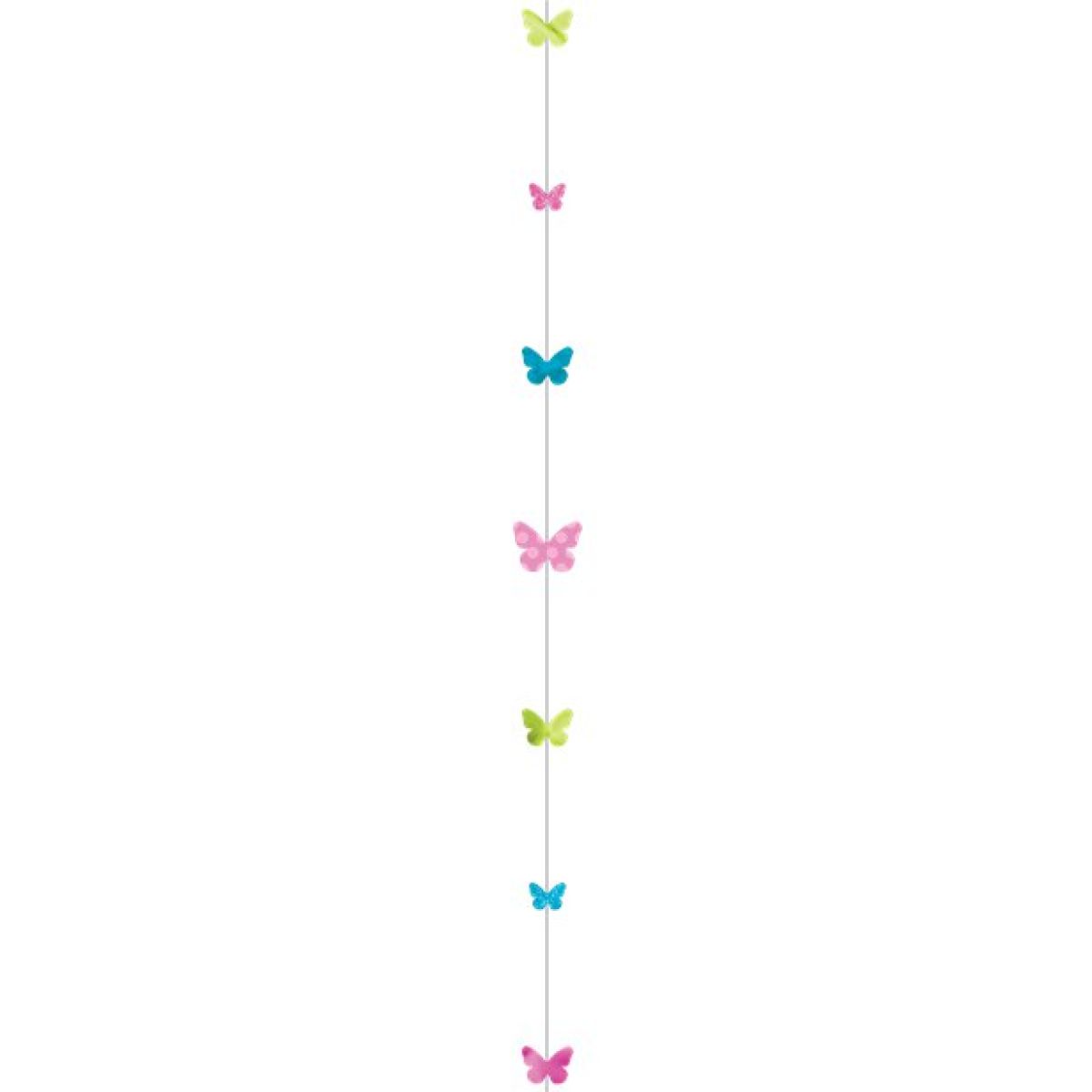 Glitter Butterflies Paper Balloon Tail - 1.8m