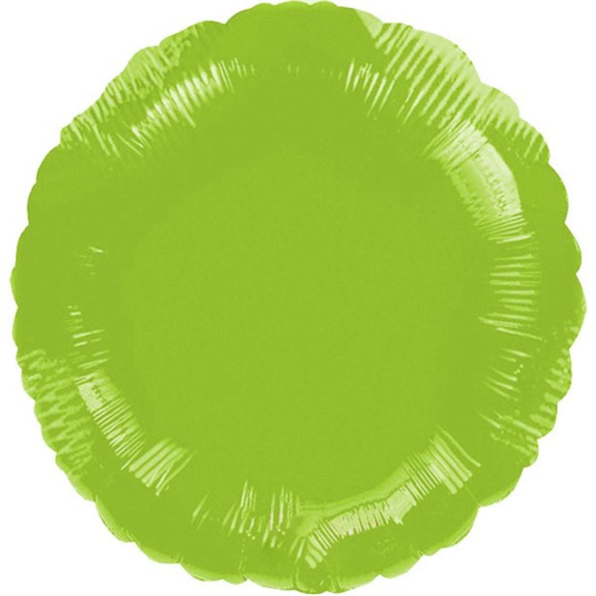 Lime Green Round Balloon - 18&apos;&apos; Foil - unpackaged