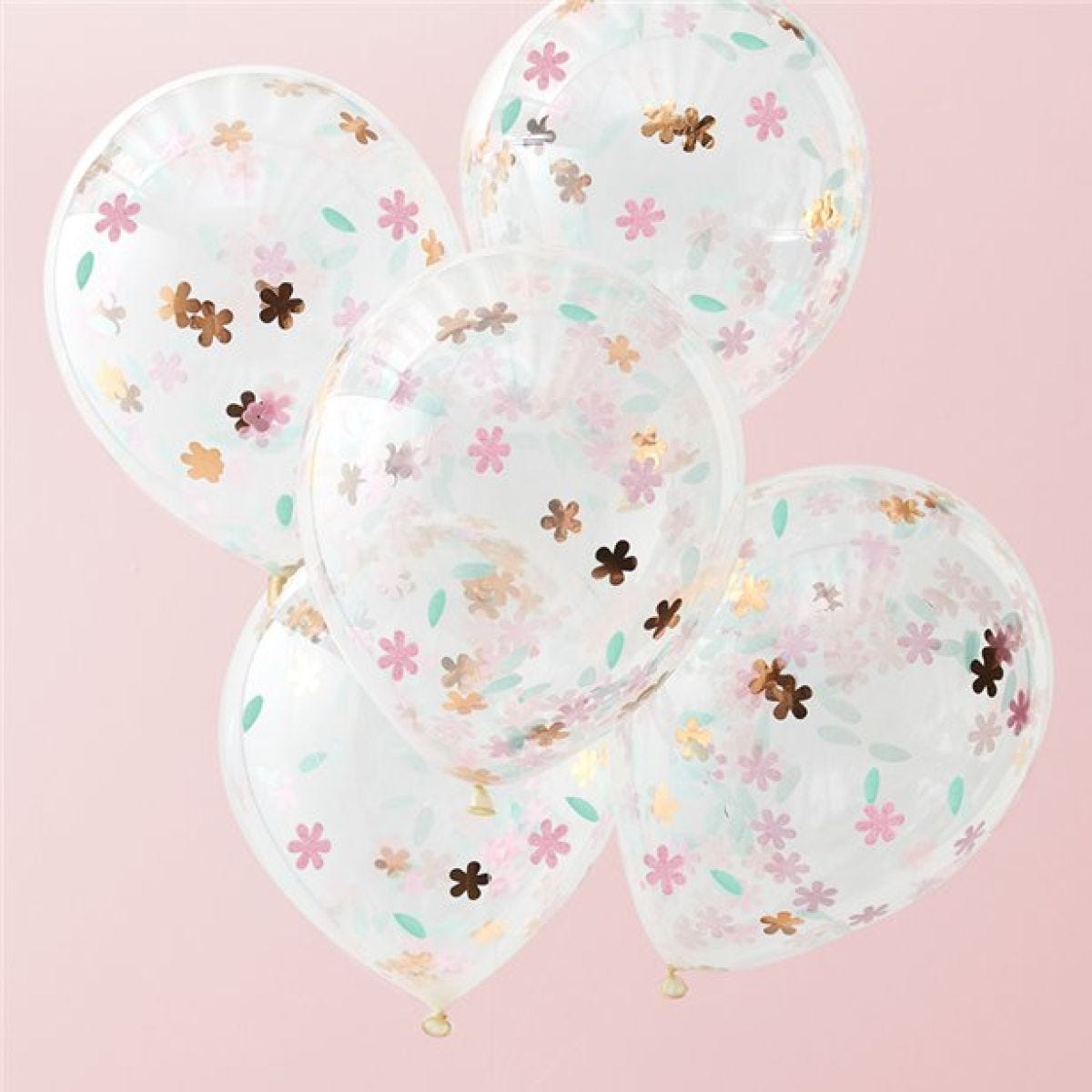 Floral Confetti Latex Balloons - 12"