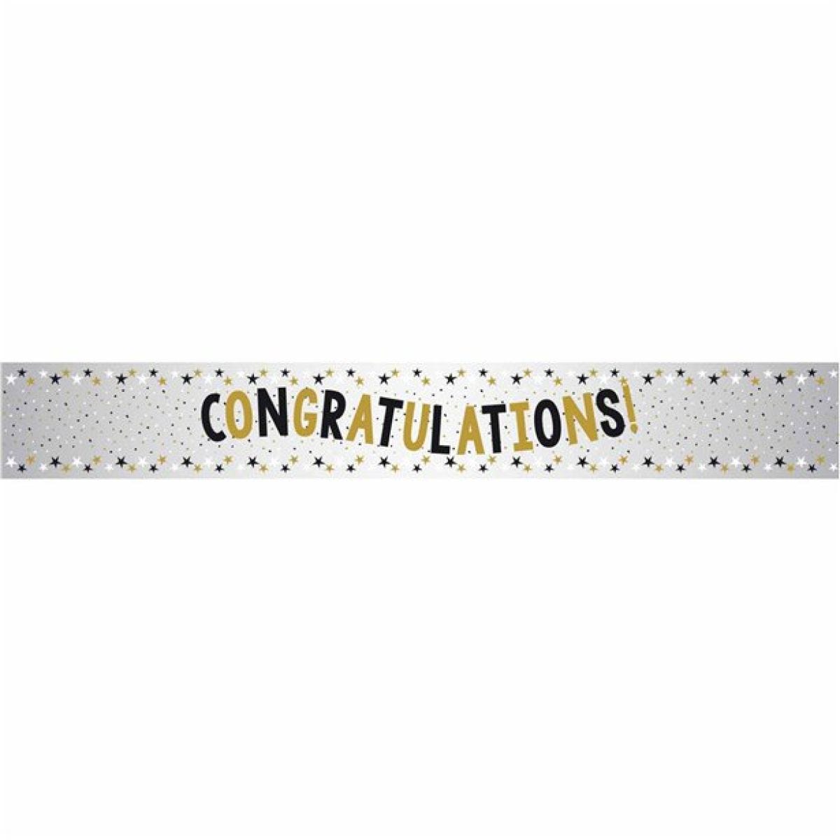 Congratulations Metallic Foil Banner