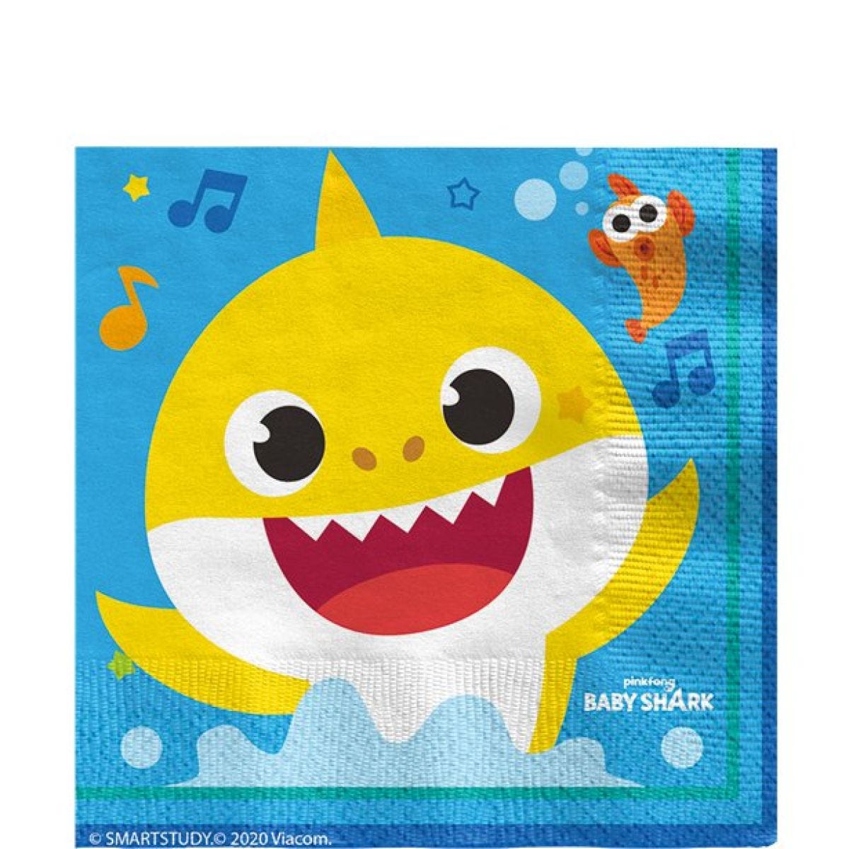 Baby Shark Paper Lunch Napkins - 33cm