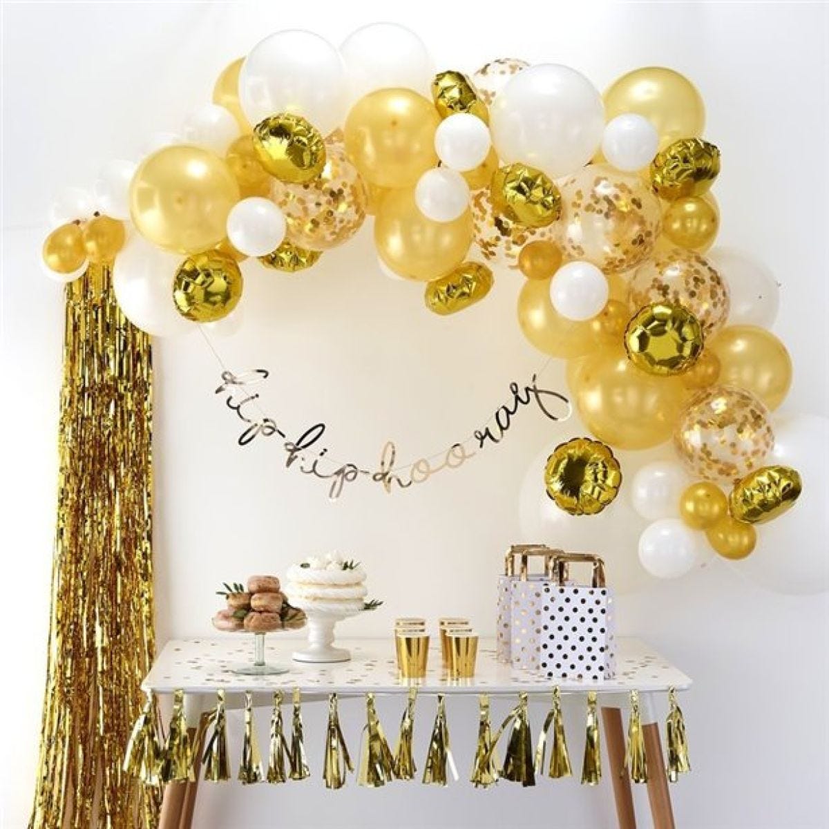 Gold Balloon Arch - 70 Balloons