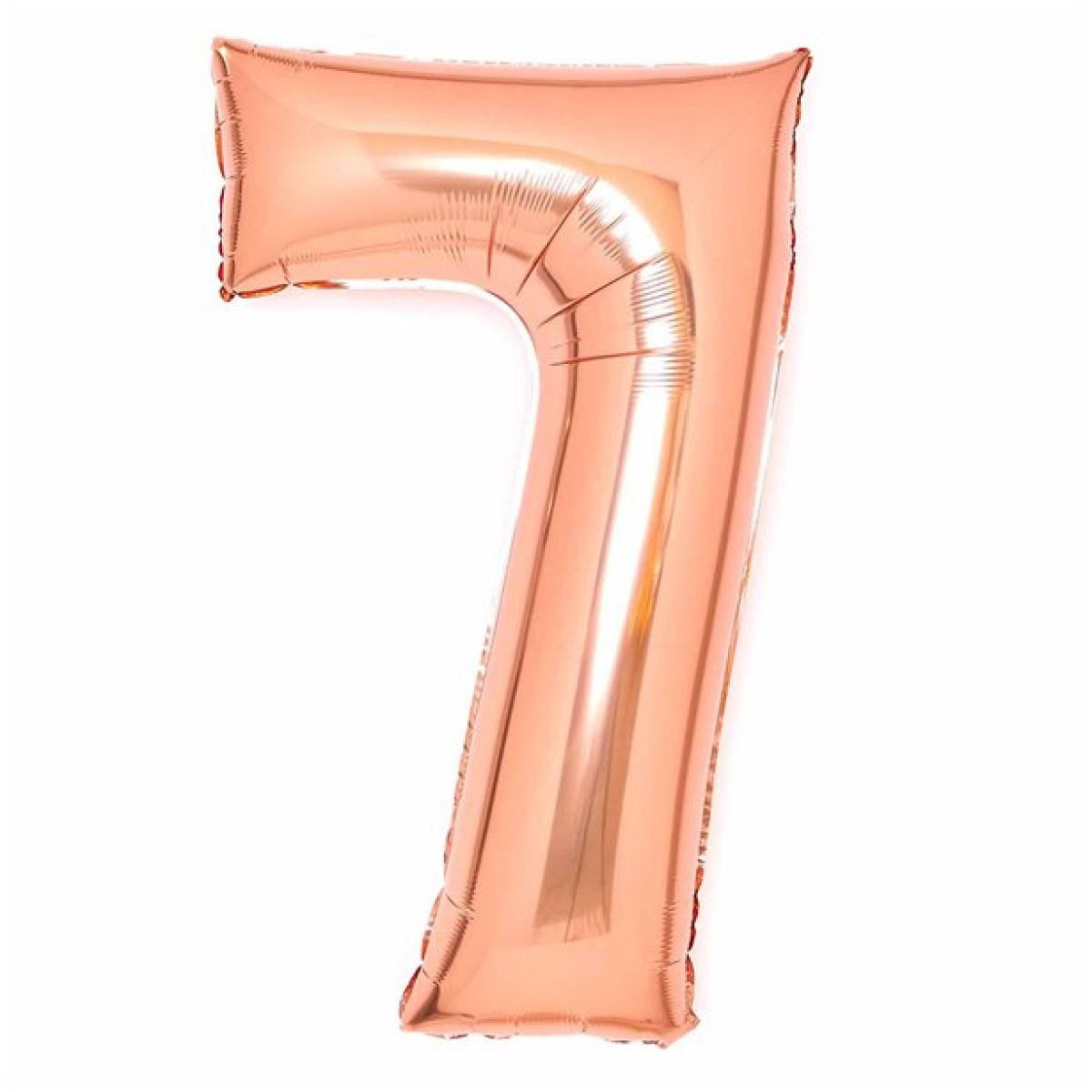 Number 7 Rose Copper Foil Balloon - 34"