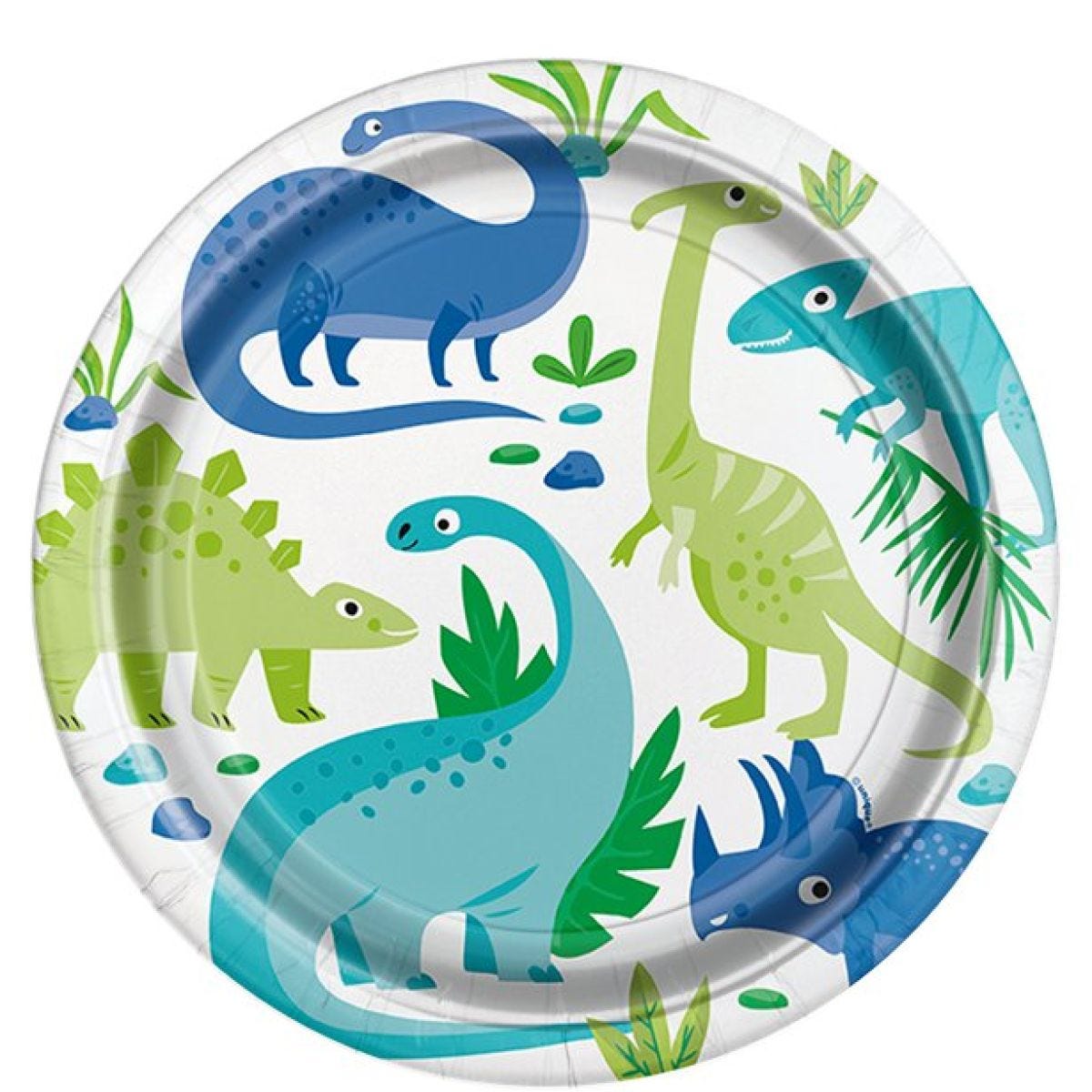 Dino-Roar Paper Plates - 23cm (8pk)