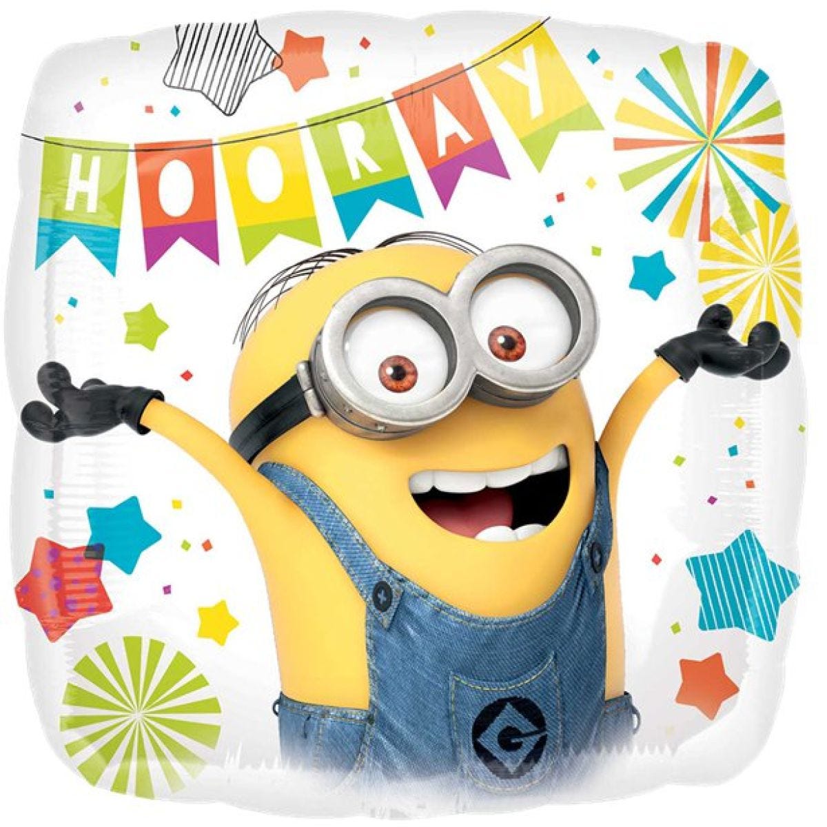 Minions Square Birthday Foil Balloon - 18"