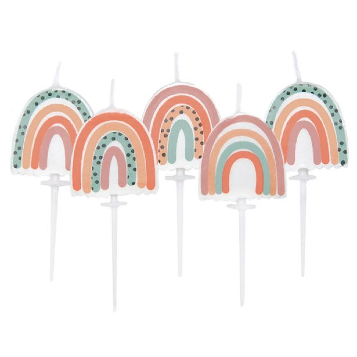 Boho Rainbow Pick Candles - 6.5cm