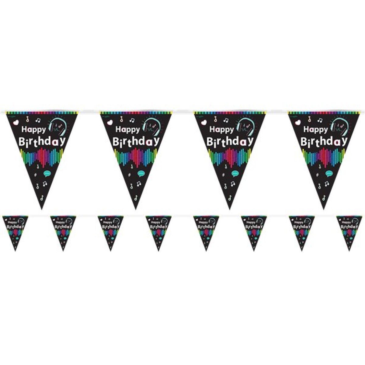 Holographic Music Happy Birthday Bunting - 3.9m