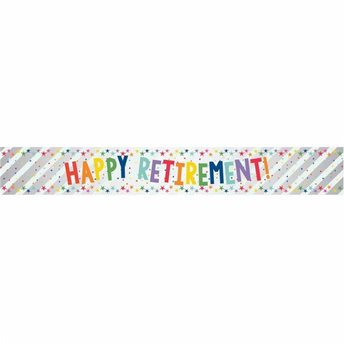 Happy Retirement Foil Banner
