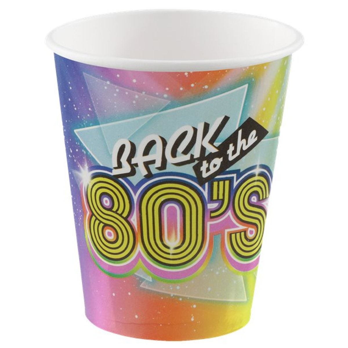 80&apos;s Paper Cups - 270cm (10pk)