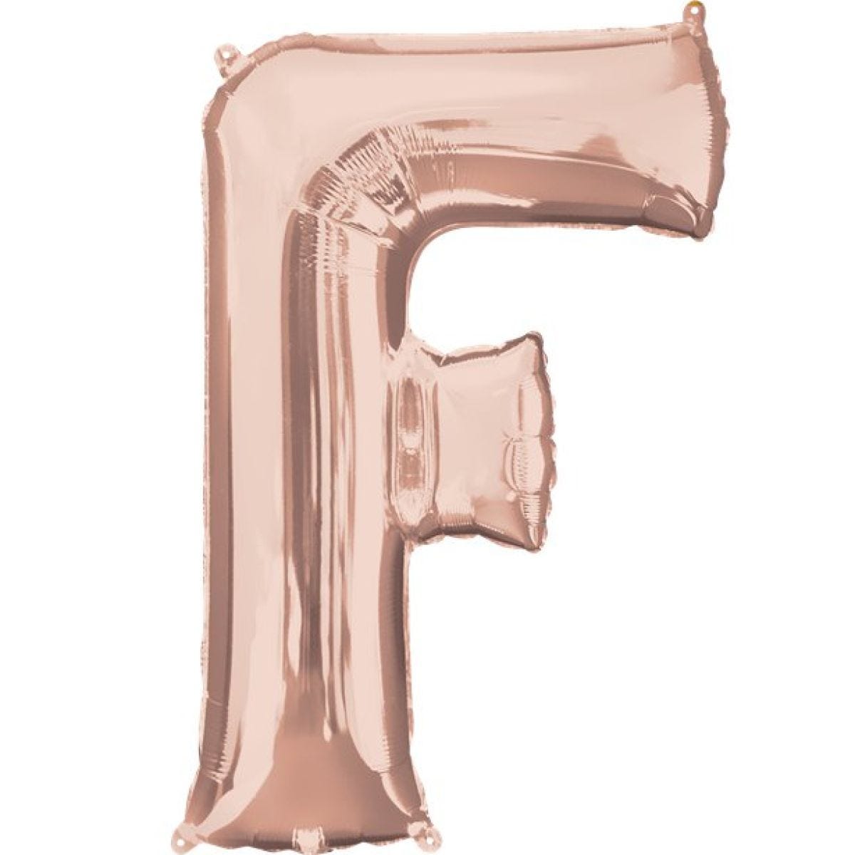 Rose Gold Letter F Air Filled Balloon - 16" Foil