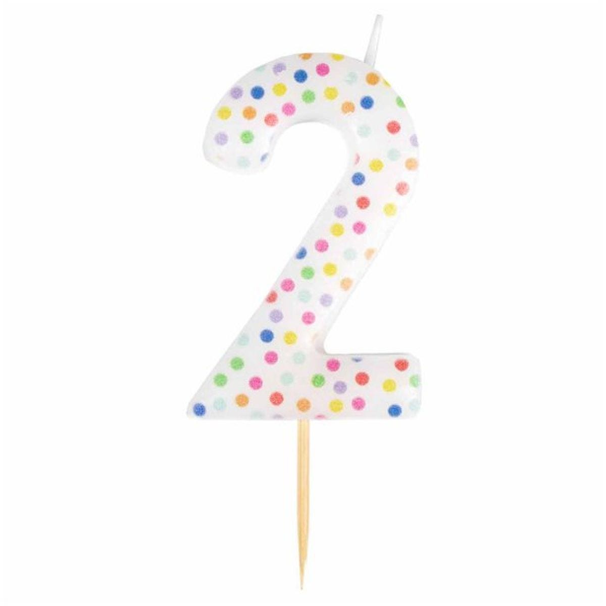 Number 2 Dots Candle