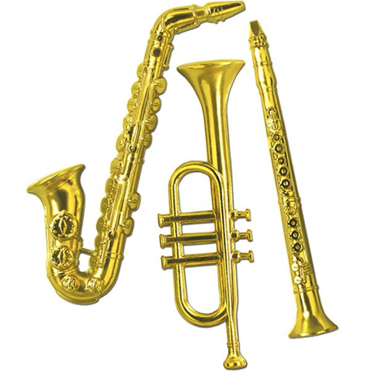 Gold Plastic Musical Instrument Decorations - 53cm