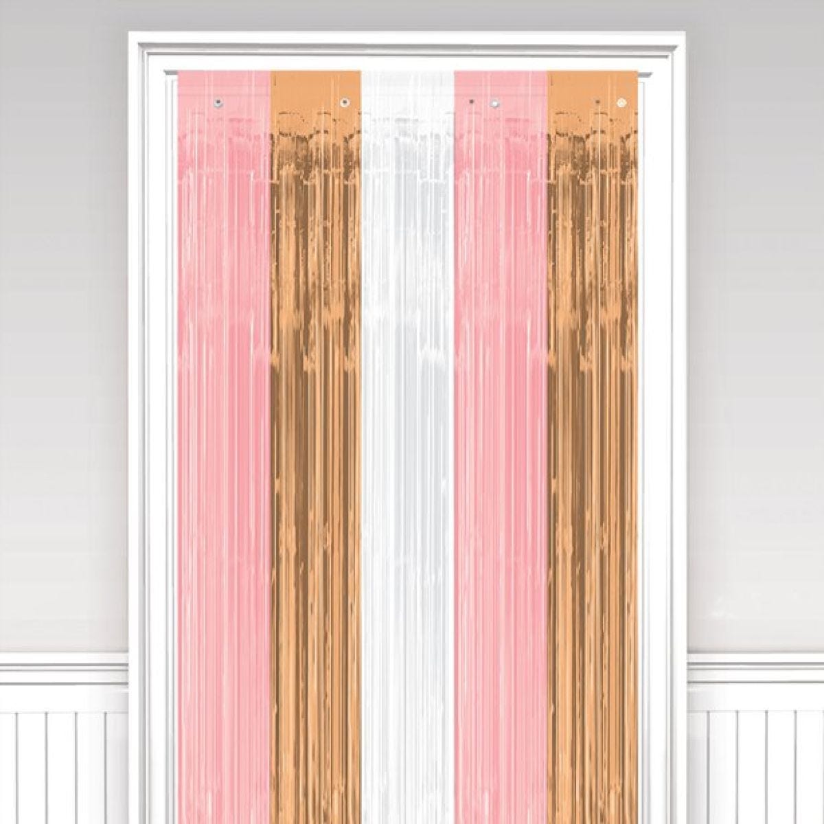 Rose Gold Blush Foil Curtain - 2.4m