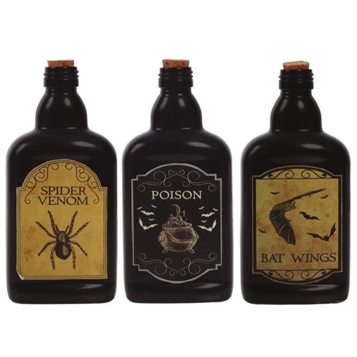 Creepy Glass Bottles - 19cm
