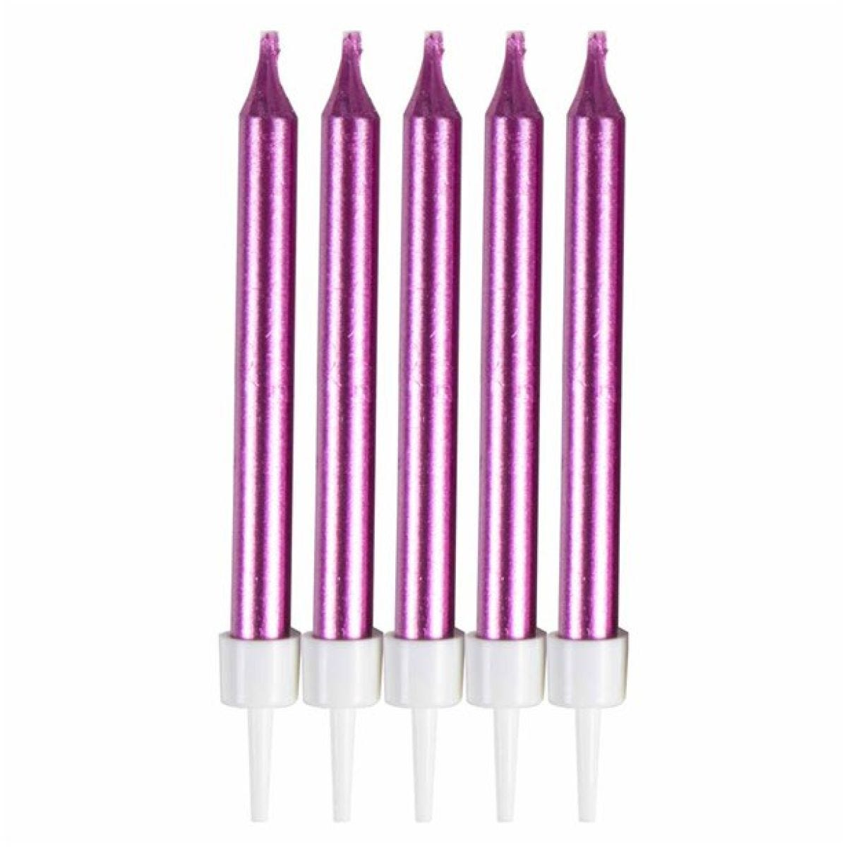 Metallic Pink Candles - 6cm