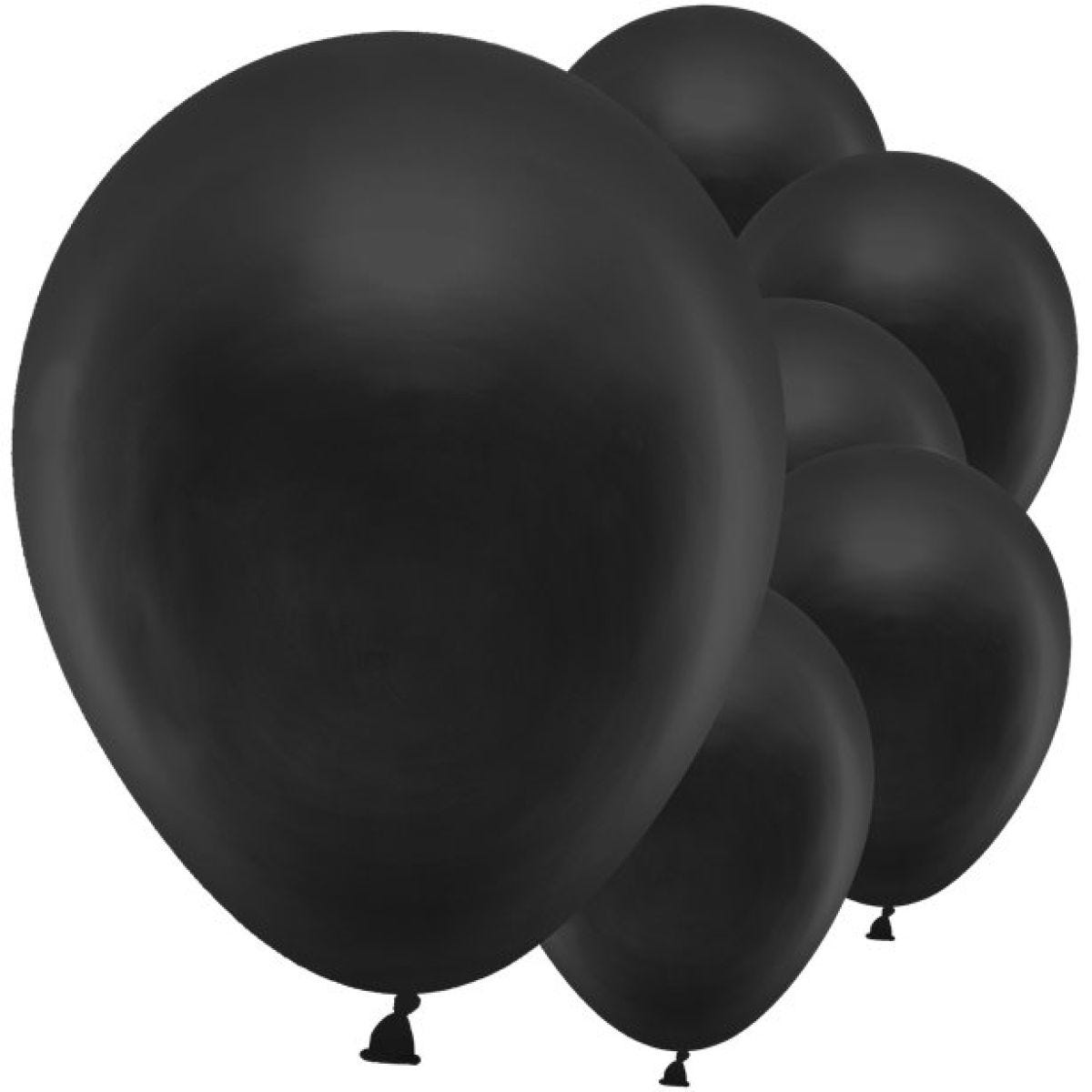 Black Metallic Balloons - 12" Latex (10pk)