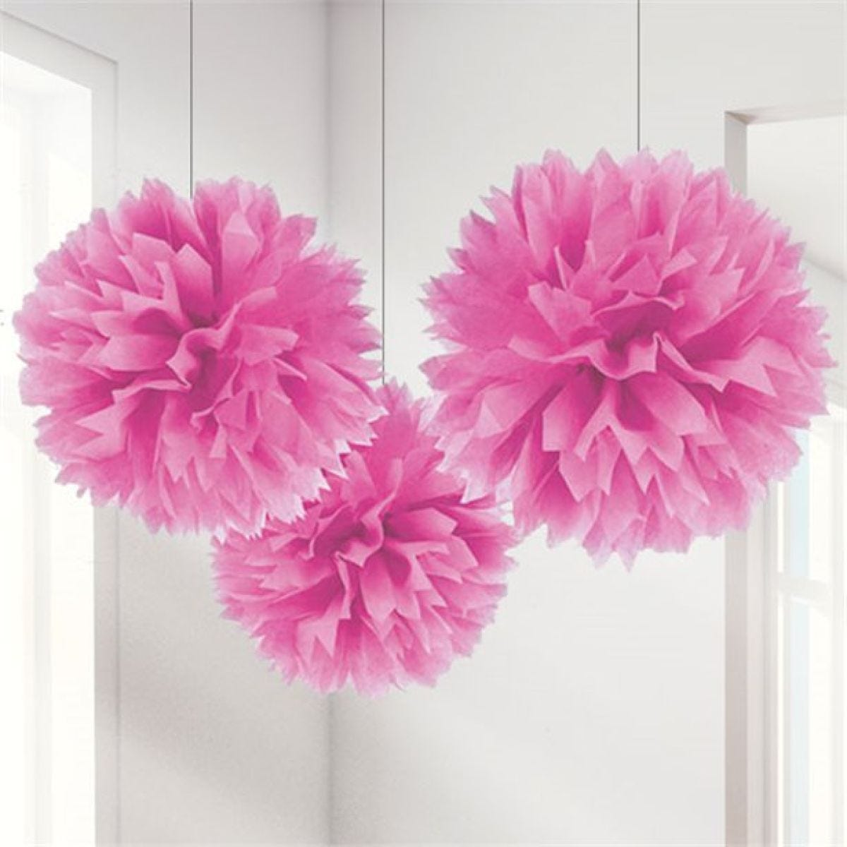 Pink Pom Pom Decorations - 40cm