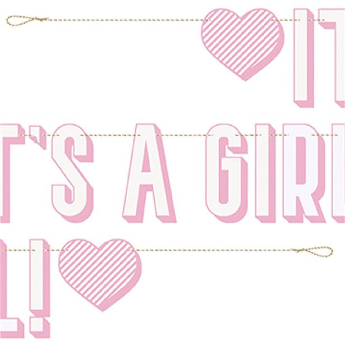 It&apos;s A Girl Paper Banner - 1.8m