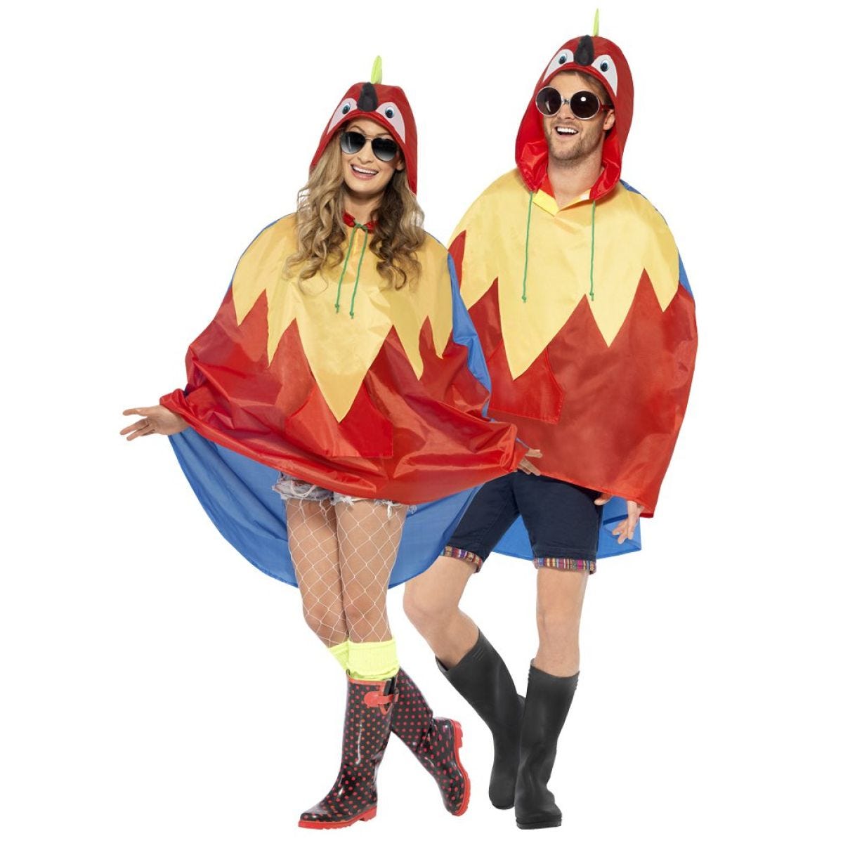 Parrot Party Poncho - Adult Costume