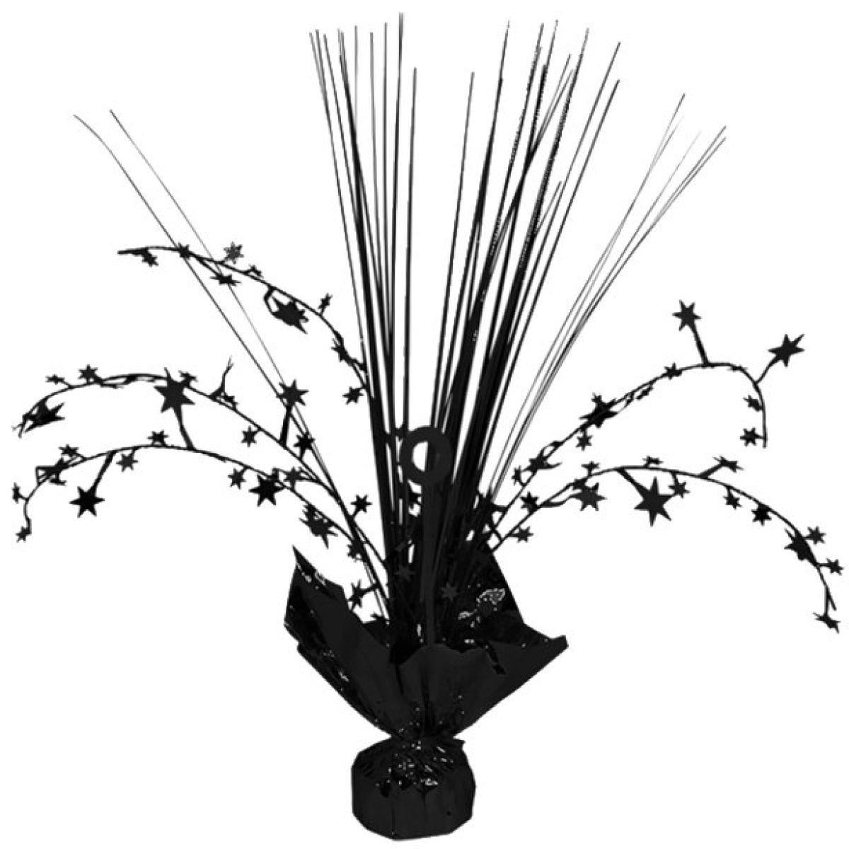 Black Foil Spray Table Centrepiece - 30cm