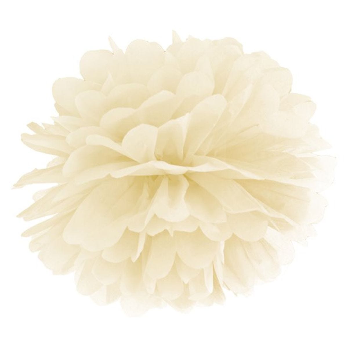 Cream Pom Pom Decoration - 35cm