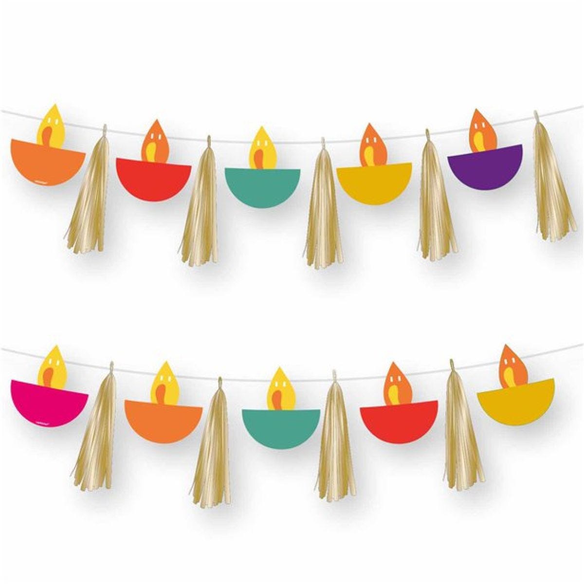 Diwali Symbol & Tassel Garlands - 1.8m