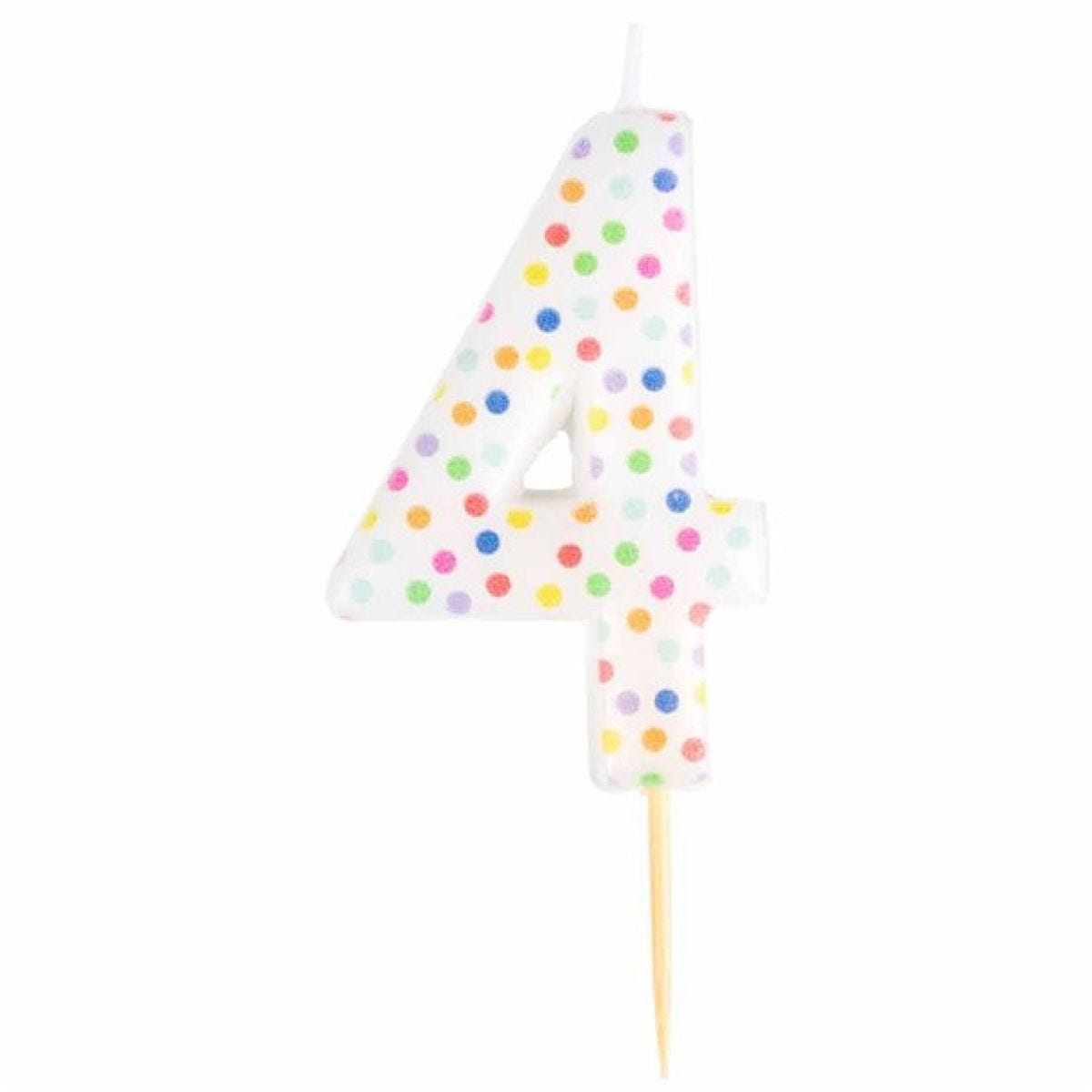 Number 4 Dots Candle