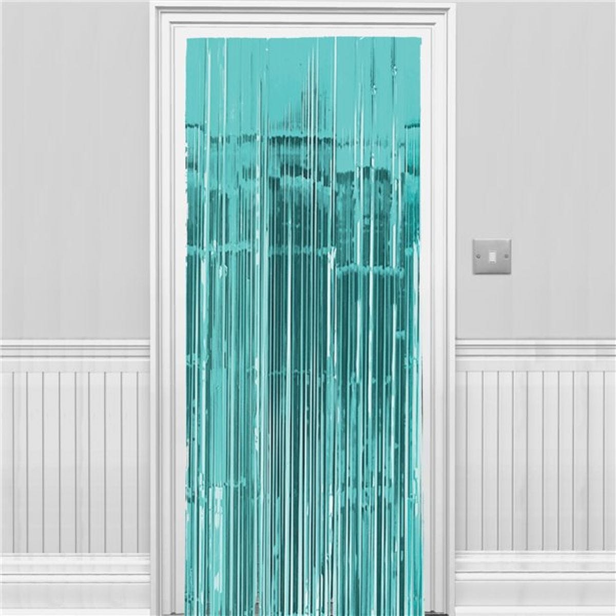 Turquoise Foil Curtain - 2.4m