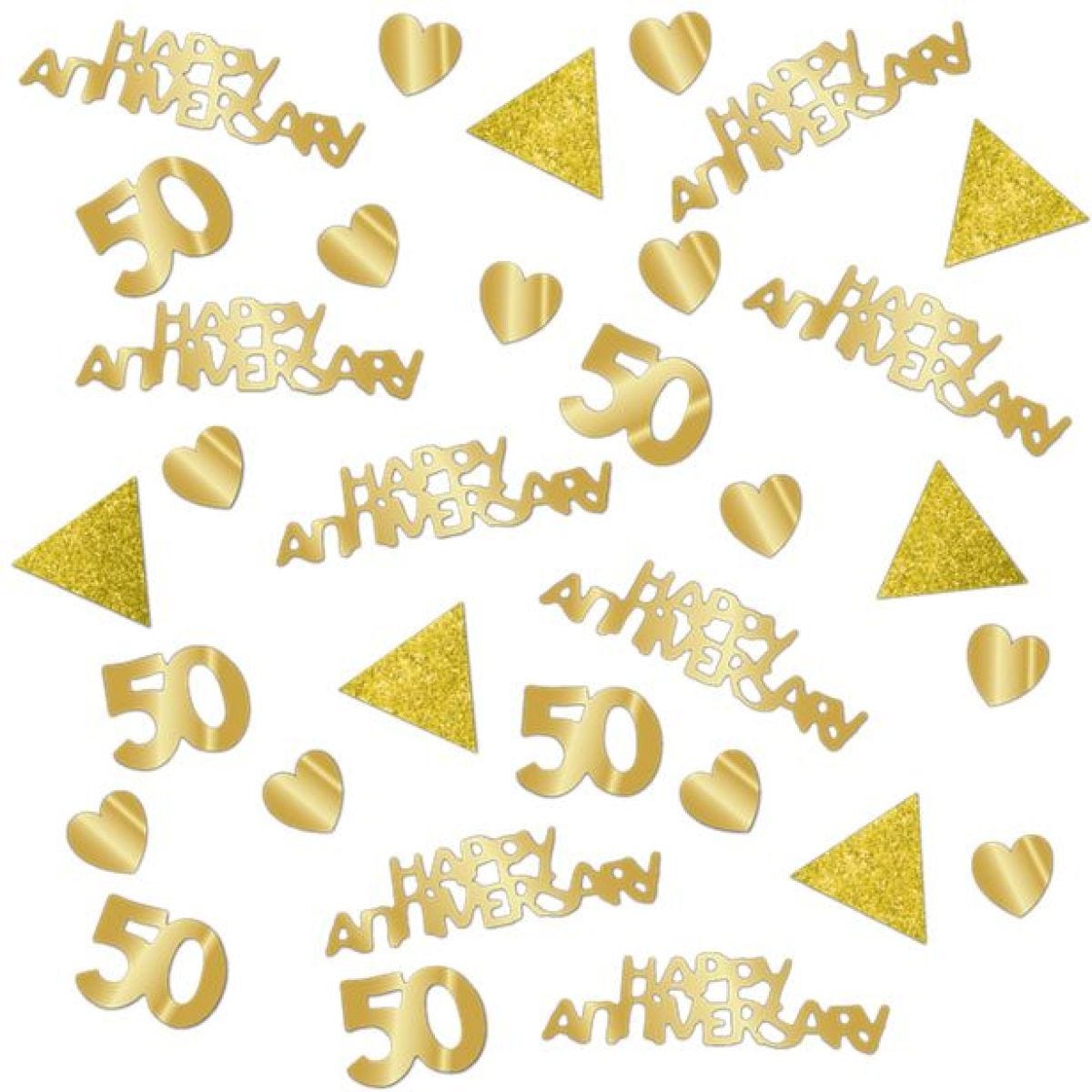 50th Gold Wedding Anniversary Confetti