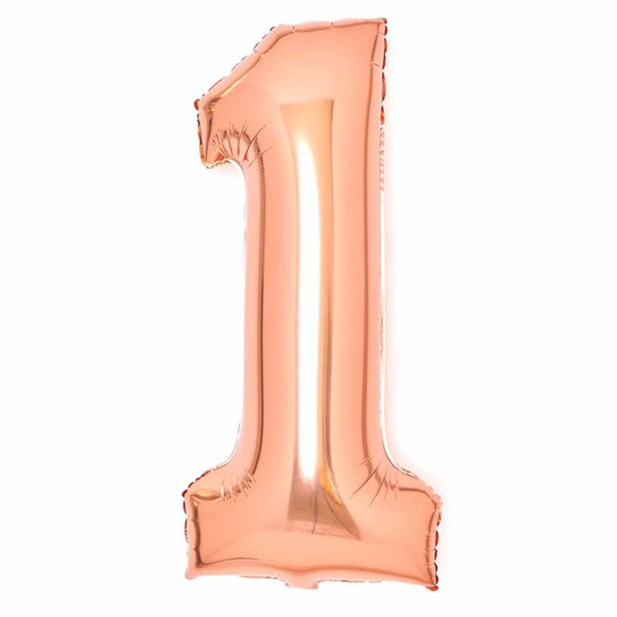 Number 1 Rose Copper Foil Balloon - 34"